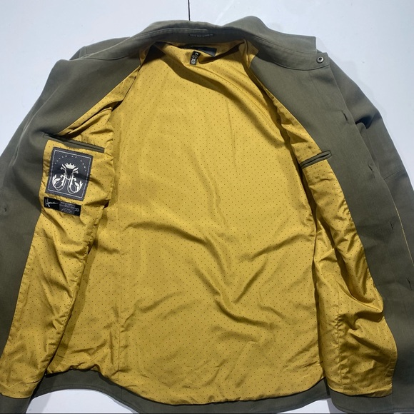 From The House Of Howe Mens Green Military Button Down Wool/Cotton Blazer XL - Picture 10 of 16